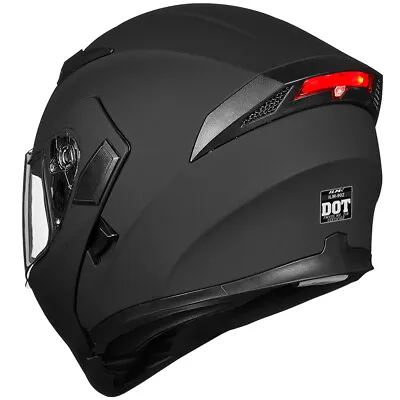 ILM Seller Refurbish Flip Up Modular Full Face Motorcycle Helmet 2 Visor LED DOT • $52.99