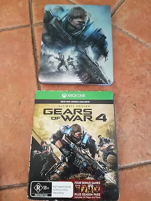 Gears Of War 4 Ultimate Edition (SteelBook + Stickers) XBOX ONE Game Complete! • $39.99