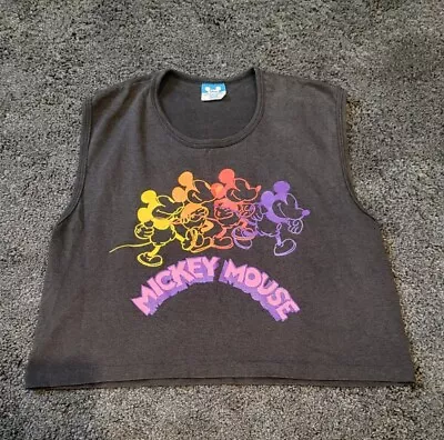 Vintage Disney Mickey Mouse Crop Top (WMNS Medium)( Made In USA) • $17