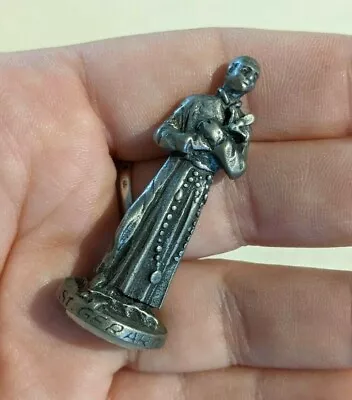 Vintage Miniature Religious Figurine Pewter St. Gerard • $9.51