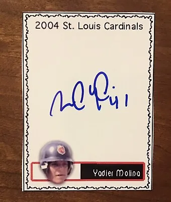 Autographed - Yadier Molina - Homemade Card • $45