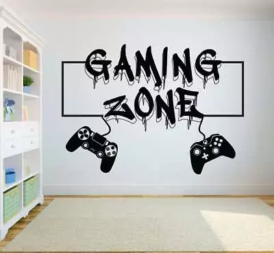£8.03 • Buy Xbox Ps4 PS5 SWITCH Gamer Gaming Zone Controller Wall Vinyl Sticker V668