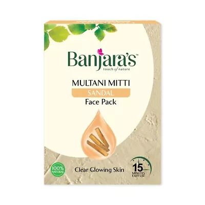 Banjara's Multani Mitti + Sandal Face Pack Powder(100 Gm) Pack Of 1 • $9.88