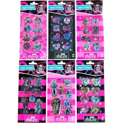 Monster High Liquid Stickers Party Accessory Multi-Colored Set Of 6 • $24.99