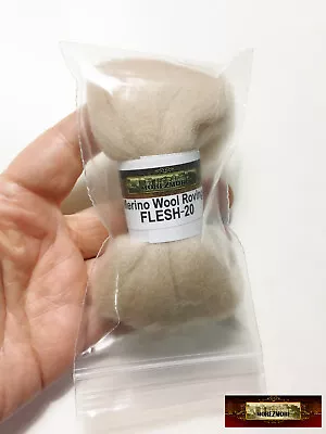 HR125-005-FS MOREZMORE OFF-WHITE FLESH 5g Merino Wool Roving For Needle Felti • $6.80