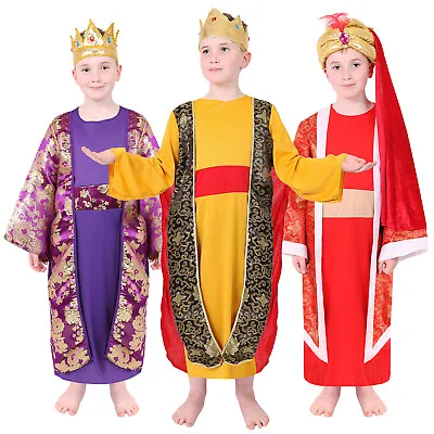 Child Kids Wise Man Costume Christmas Nativity Play Wise Men Fancy Dress Outfit • £12.99