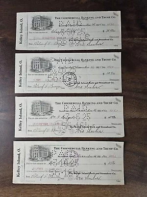 Antique 1924 Kellys Island Sandusky Ohio Bank Check Dock Steamboat Company • $49.99