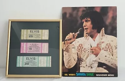 Elvis Presley Tickets And Sahara Tahoe Menu • $270