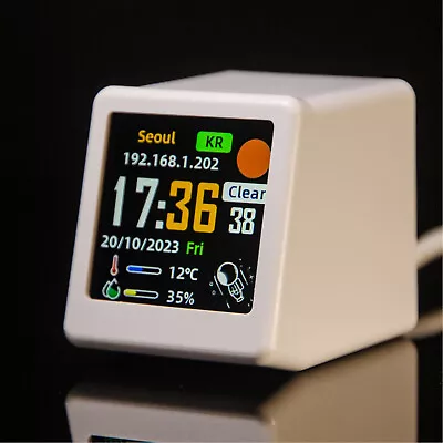 Multi-Function LCD Weather Station/Alarm Clock Mini Calendar Time Clock Indoor • $19.95