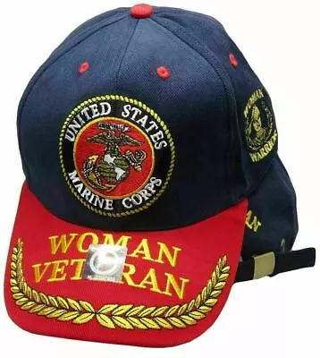 Woman Veteran Us Marine Corps Embroidered Baseball Cap Hat Usmc Marines • $15.88