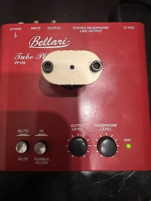 Bellari VP 129 Tube Phono Stage Preamp With AC Adapter Works Great • $87.50