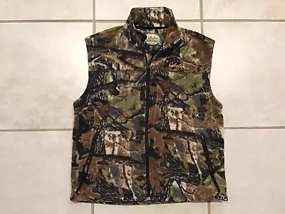 Cabelas Camo Fleece Full Zip Up Hunting Vest Mens Men’s Medium Camouflage • $29.99