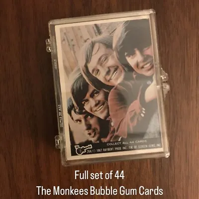 THE MONKEES A SERIES 44 CARD SET 1967 RAYBERT Complete Set Color 60s TV Show • $35