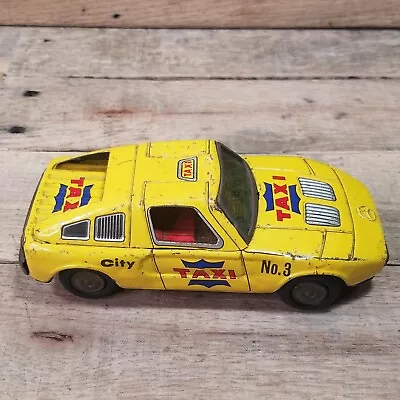 Vintage Japan Mercedes Benz  City Taxi No. 3 Tin Friction  Toy YONE  • $34.95