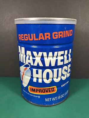 VTG Maxwell House | Coffee Can | 1 Lb | Improved Regular Grind | Empty | No UPC • $12.99