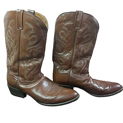 Dan Post Men’s Leather Western Boot Milwaukee DP2111R Antiquetan Color Size 12EW • $65