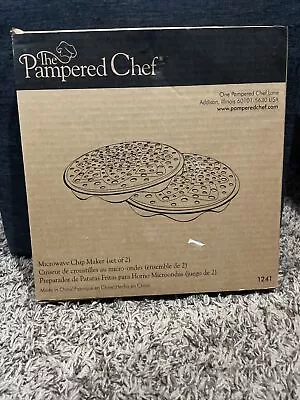 Brand New In Box! The Pampered Chef #1241 Microwave Chip Maker (set Of 2) • $7