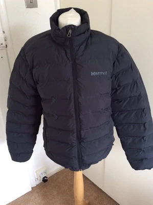 £23.50 • Buy Men's MARMOT Quilted Zip Through Puffer Jacket Black Size S