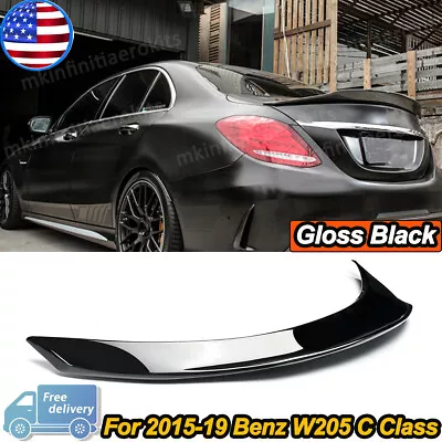 Rear Trunk Spoiler Wing PSM Style For 15-2021 Mercedes Benz W205 C63 Gloss Black • $85.98