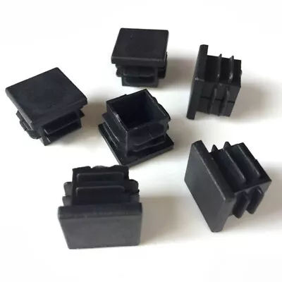 Square & Rectangle Plastic End Caps Blanking Plugs Tube Inserts Furniture Feet • $1.66