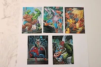 1992 Marvel Masterpieces One (SkyBox) SPECTRA ETCH Set Of 5 Cards (1-D To 5-D) • $85