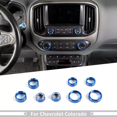 8x Blue Air Con Controls Knobs Cover Accessories For Chevy Colorado/Canyon 2014+ • $20.49