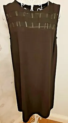 Women's Black Sleeveless Party Occasion Shift Dress Size 12 La Redoute BNWOT • $7.57