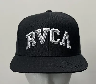 RVCA Boy's Hitter Snapback Hat / Cap Black Adjustable NEW • $19.95