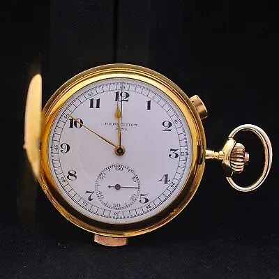 Repetition Chronograph Sina Pocket Vintage 18 Carats Gold Manual Serviced • $4427.92