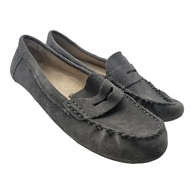 Merona Shoes Womens Size 9 Gray Suede Loafers flats • $20.79