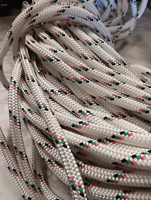 3/8   X 138 Ft. Double Braid-Yacht Braid Polyester Rope Hank .Made In USA. • $75