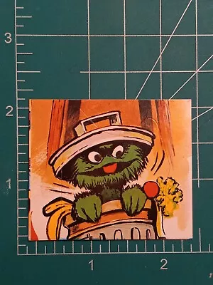 1978 SESAME STREET STICKER CARD  OSCAR THE GROUCH Henson Muppets ITALY #124 • $15.99