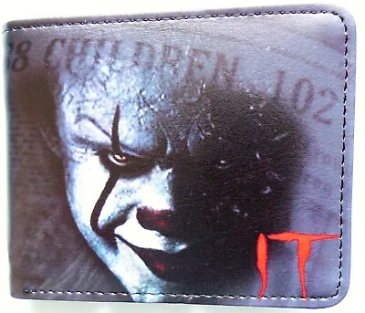 £10.89 • Buy IT Pennywise Horror Movie Bifold Wallet Purse Id Window 2 Card Slots Zip Pocket