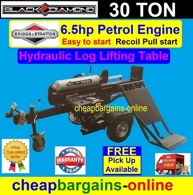 $2999.99 • Buy 30 Ton HYDRAULIC LOG SPLITTER 30 Ton WOOD SPLITTER BRIGGS & STRATTON LIFT TABLE