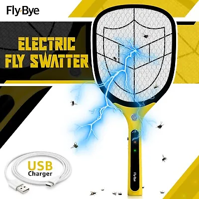 £19.45 • Buy Electric Fly Zapper Killer Racket Bug Mosquito Insect Pest Swatter Wasp Trap Bat