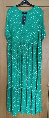 £17.99 • Buy M&S Polka Dot Jersey Maternity Dress UK 20 Reg