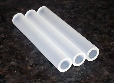 Qty 3 Rigid Polypropylene Tubing 3/8  OD X 1/4  ID X 2.5  L Plastic Tube Pipe • $2.18