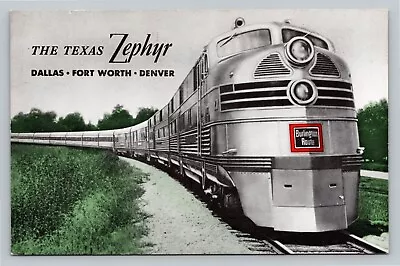 $5.95 • Buy The Texas Zephyr Dallas Fort Worth Denver Burlington RR Vintage Unused Postcard