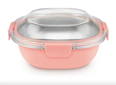 Ello Stainless Steel 6.5 Cup Lunch Bowl Food Storage Container Peach • $12.98