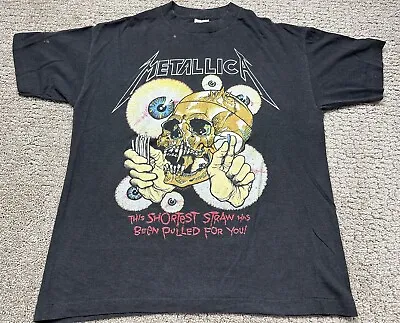 Vintage 1988 Metallica ‘The Shortest Straw’ Pushead T-Shirt - Single Stitch • $159
