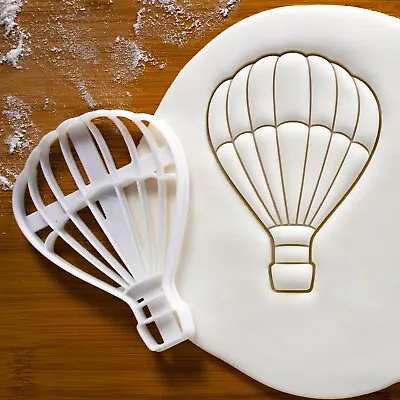 Hot Air Balloon Cookie Cutter | Baby Shower Party Floating Wedding Biscuit Favor • £11.41