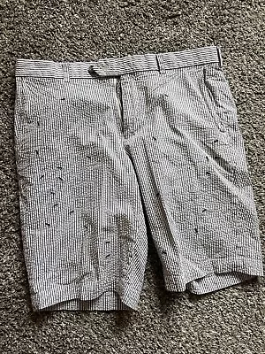 Brooks Brothers Genuine Seersucker Striped Embroidered Ants Shorts Mens Size 36  • $15.60