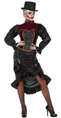 Ladies Victorian Vampire Fancy Dress Costume UK 12-14 • £22.99