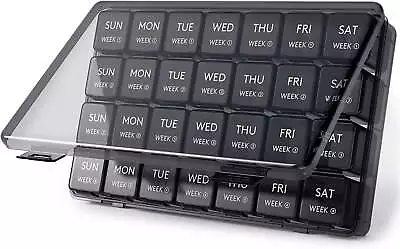 Lifewit Monthly Pill Organizer Pill Box 28 Days 4 Weeks Large Compartments • $14.99