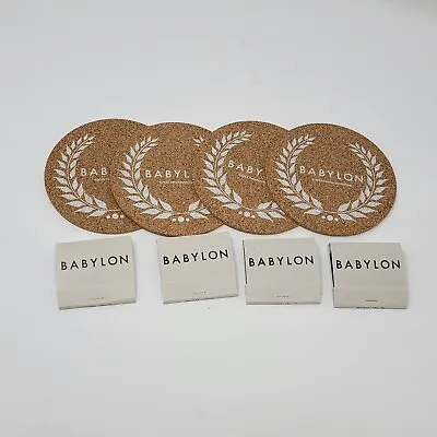 Babylon Movie 2022 - Promo Cork Drink Coasters With Unstuck Matchbooks Set Of 4 • $25