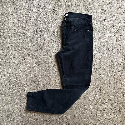 J Crew Pants Women's 29x28 Corduroy Mid Rise Stretch Black Pockets • $20.95