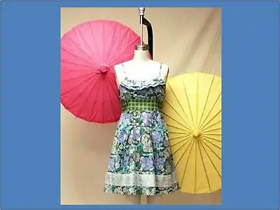 Matilda Jane House Of Clouds Summertime Dress Floral Vtg Vintage Women's L Large • $74.95