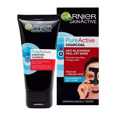 Garnier Pure Active Anti-Blackhead Charcoal Peel-Off Face Mask 50ml • £8.45