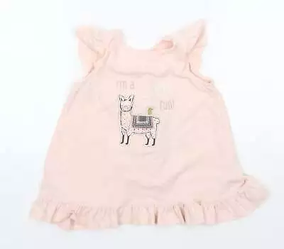 Maggie & Zoe Girls Pink A-Line Size 3-4 Years Round Neck • £3.25