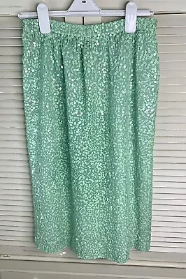 J.Crew Sequin A-Line Midi Skirt Spring Green Size 6 • $25